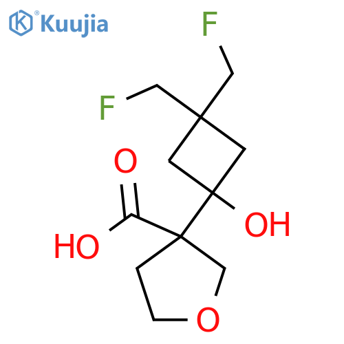 3-3,3-bis(fluoromethyl)-1-hydroxycyclobutyloxolane-3-carboxylic acid structure