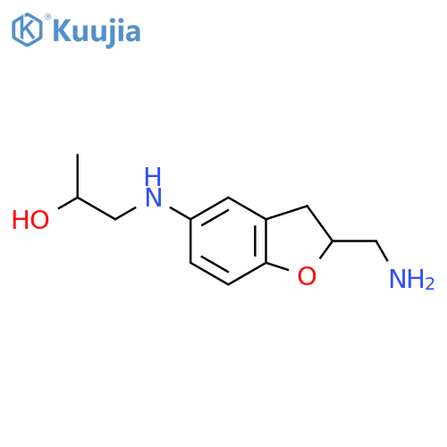 1-{2-(aminomethyl)-2,3-dihydro-1-benzofuran-5-ylamino}propan-2-ol structure