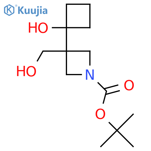 tert-butyl 3-(1-hydroxycyclobutyl)-3-(hydroxymethyl)azetidine-1-carboxylate structure