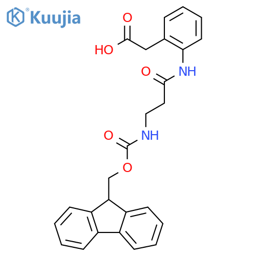 2-{2-3-({(9H-fluoren-9-yl)methoxycarbonyl}amino)propanamidophenyl}acetic acid structure