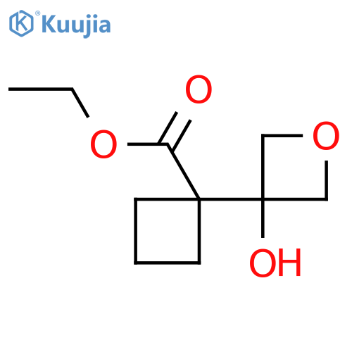Ethyl 1-(3-hydroxyoxetan-3-yl)cyclobutane-1-carboxylate structure