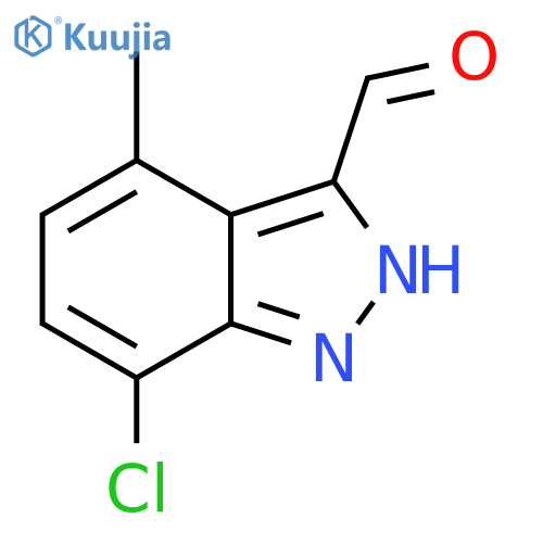 7-chloro-4-methyl-1H-indazole-3-carbaldehyde structure