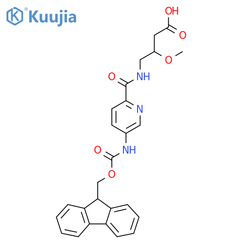 4-{5-({(9H-fluoren-9-yl)methoxycarbonyl}amino)pyridin-2-ylformamido}-3-methoxybutanoic acid structure
