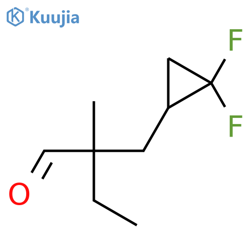 2-(2,2-difluorocyclopropyl)methyl-2-methylbutanal structure