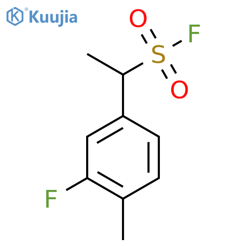 1-(3-fluoro-4-methylphenyl)ethane-1-sulfonyl fluoride structure