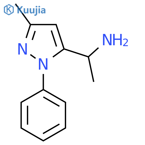 1-(3-methyl-1-phenyl-1H-pyrazol-5-yl)ethan-1-amine structure