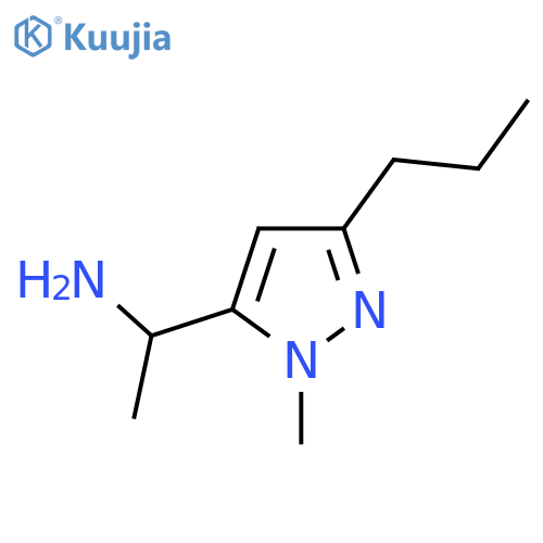 1-(1-methyl-3-propyl-1H-pyrazol-5-yl)ethan-1-amine structure