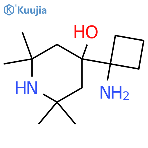4-(1-aminocyclobutyl)-2,2,6,6-tetramethylpiperidin-4-ol structure