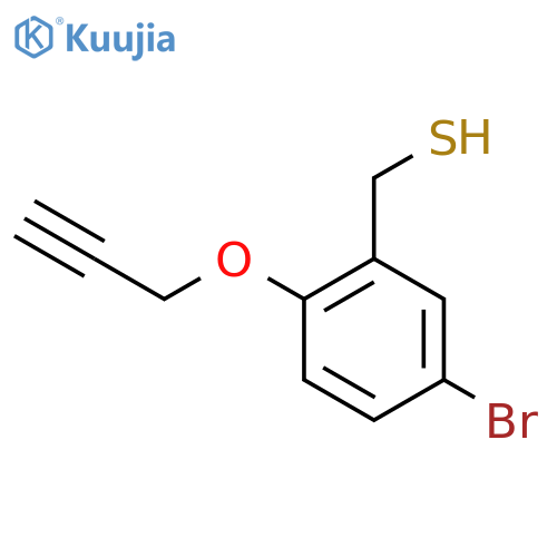 5-bromo-2-(prop-2-yn-1-yloxy)phenylmethanethiol structure