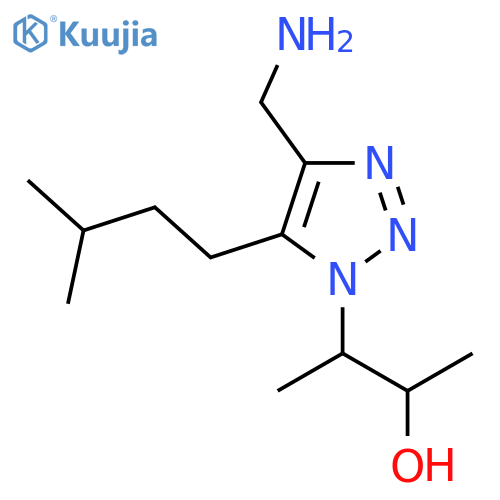 3-4-(aminomethyl)-5-(3-methylbutyl)-1H-1,2,3-triazol-1-ylbutan-2-ol structure
