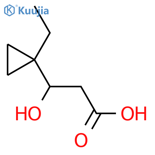 3-(1-ethylcyclopropyl)-3-hydroxypropanoic acid structure