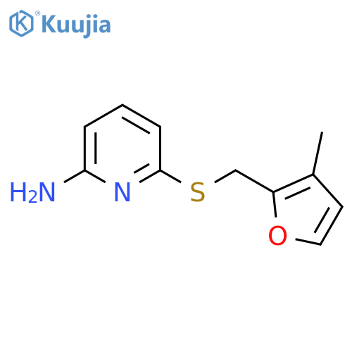 6-{(3-methylfuran-2-yl)methylsulfanyl}pyridin-2-amine structure