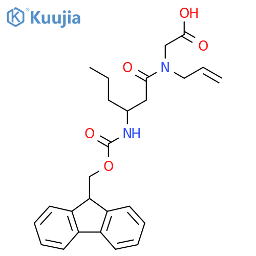 2-3-({(9H-fluoren-9-yl)methoxycarbonyl}amino)-N-(prop-2-en-1-yl)hexanamidoacetic acid structure