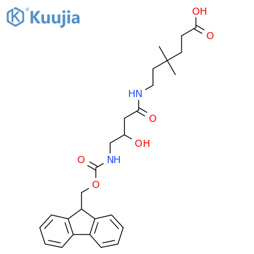 6-4-({(9H-fluoren-9-yl)methoxycarbonyl}amino)-3-hydroxybutanamido-4,4-dimethylhexanoic acid structure