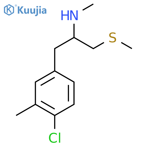 1-(4-chloro-3-methylphenyl)-3-(methylsulfanyl)propan-2-yl(methyl)amine structure