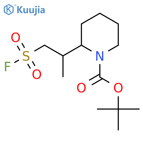 tert-butyl 2-1-(fluorosulfonyl)propan-2-ylpiperidine-1-carboxylate structure