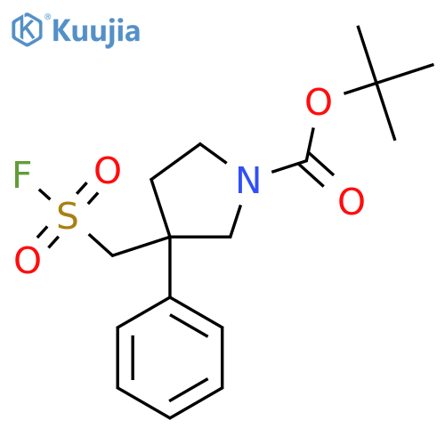 tert-butyl 3-(fluorosulfonyl)methyl-3-phenylpyrrolidine-1-carboxylate structure