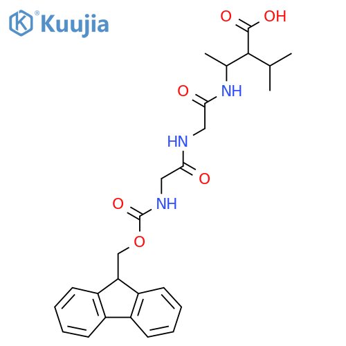 3-{2-2-({(9H-fluoren-9-yl)methoxycarbonyl}amino)acetamidoacetamido}-2-(propan-2-yl)butanoic acid structure