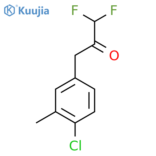 3-(4-chloro-3-methylphenyl)-1,1-difluoropropan-2-one structure