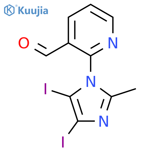 2-(4,5-diiodo-2-methyl-1H-imidazol-1-yl)pyridine-3-carbaldehyde structure