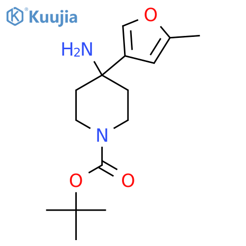 tert-butyl 4-amino-4-(5-methylfuran-3-yl)piperidine-1-carboxylate structure