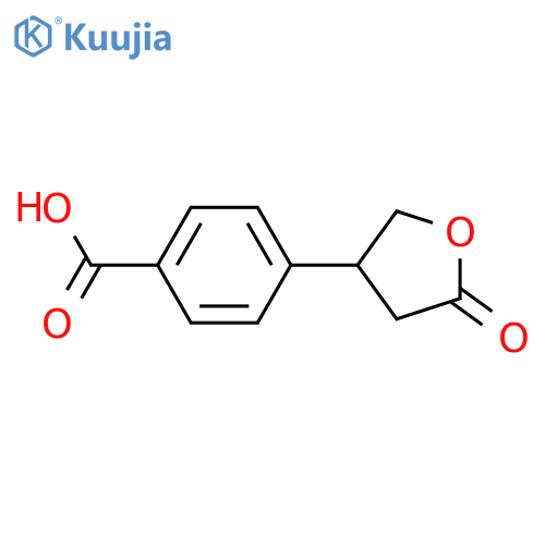 4-(5-oxooxolan-3-yl)benzoic acid structure