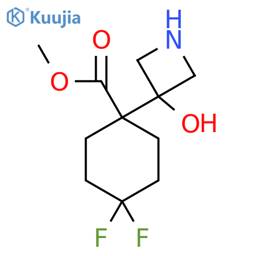 methyl 4,4-difluoro-1-(3-hydroxyazetidin-3-yl)cyclohexane-1-carboxylate structure