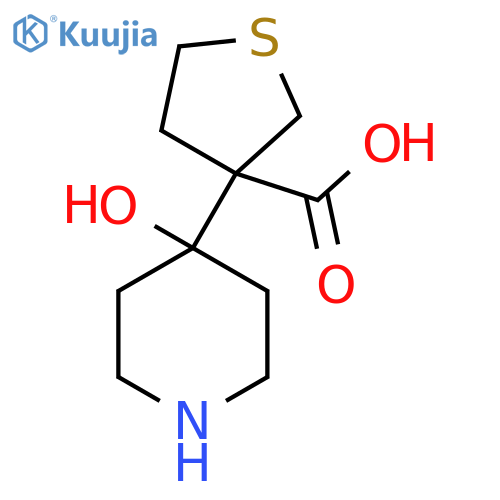 3-(4-hydroxypiperidin-4-yl)thiolane-3-carboxylic acid structure