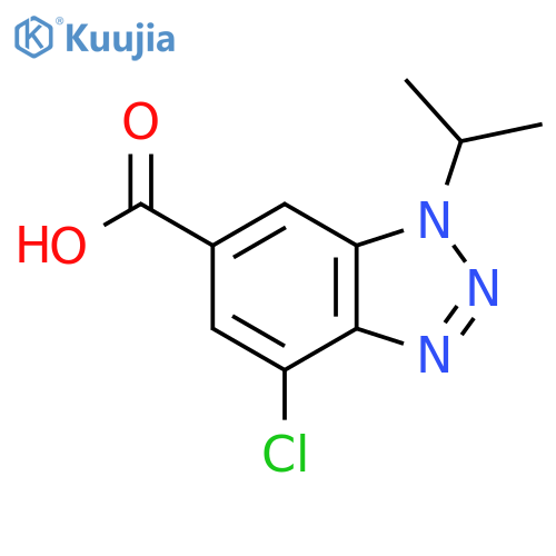 4-chloro-1-(propan-2-yl)-1H-1,2,3-benzotriazole-6-carboxylic acid structure
