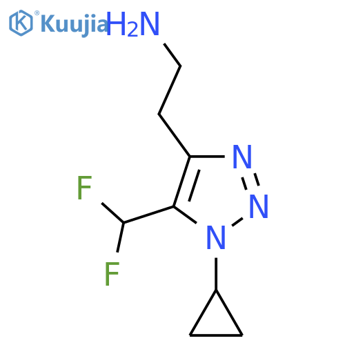 2-1-cyclopropyl-5-(difluoromethyl)-1H-1,2,3-triazol-4-ylethan-1-amine structure