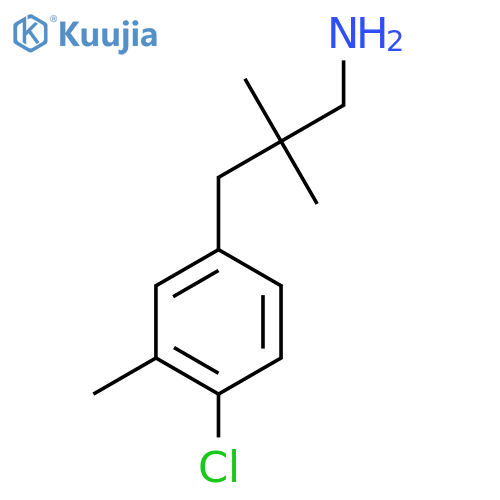 3-(4-chloro-3-methylphenyl)-2,2-dimethylpropan-1-amine structure