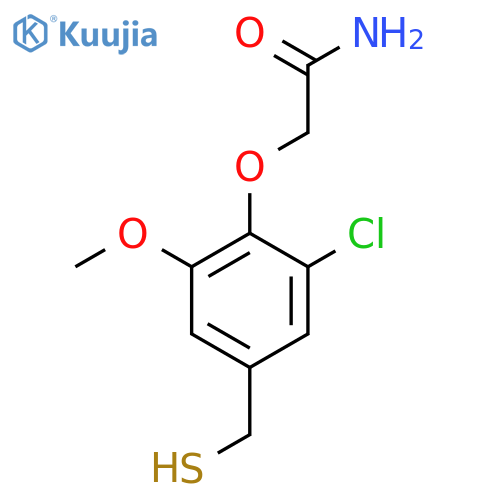 2-2-chloro-6-methoxy-4-(sulfanylmethyl)phenoxyacetamide structure