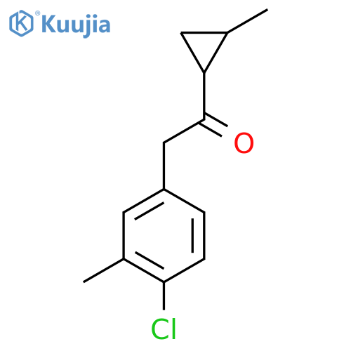 2-(4-chloro-3-methylphenyl)-1-(2-methylcyclopropyl)ethan-1-one structure