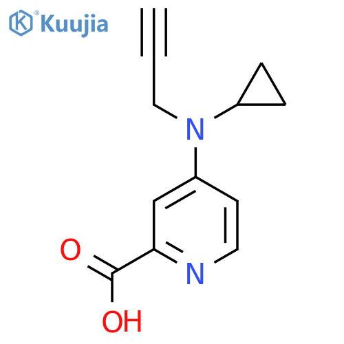 4-cyclopropyl(prop-2-yn-1-yl)aminopyridine-2-carboxylic acid structure