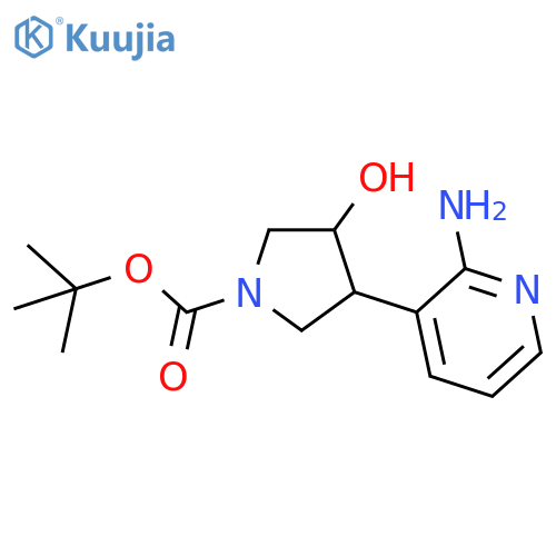 tert-butyl 3-(2-aminopyridin-3-yl)-4-hydroxypyrrolidine-1-carboxylate structure