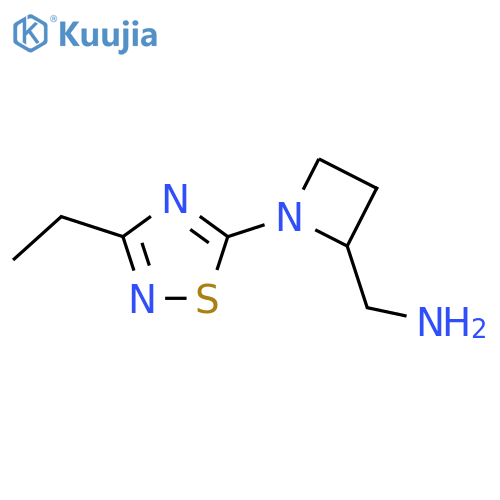 1-(3-ethyl-1,2,4-thiadiazol-5-yl)azetidin-2-ylmethanamine structure