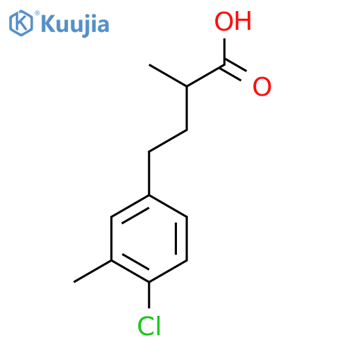 4-(4-chloro-3-methylphenyl)-2-methylbutanoic acid structure