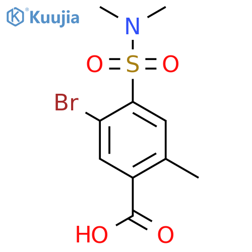5-bromo-4-(dimethylsulfamoyl)-2-methylbenzoic acid structure