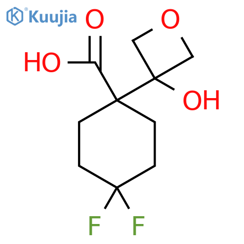 4,4-difluoro-1-(3-hydroxyoxetan-3-yl)cyclohexane-1-carboxylic acid structure