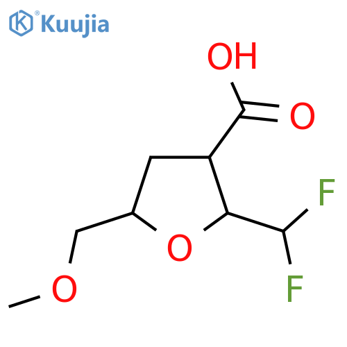 2-(difluoromethyl)-5-(methoxymethyl)oxolane-3-carboxylic acid structure