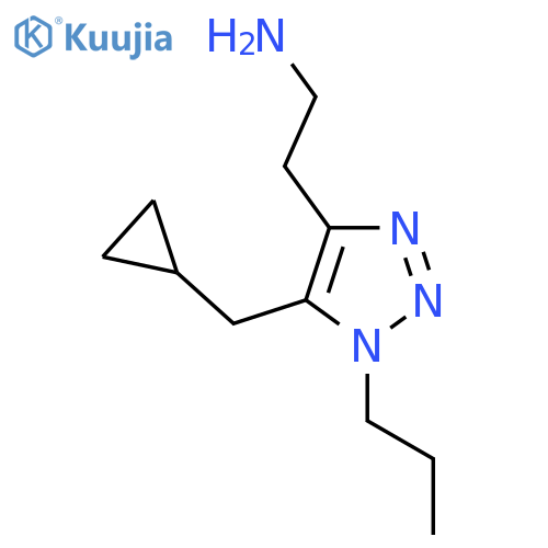 2-5-(cyclopropylmethyl)-1-propyl-1H-1,2,3-triazol-4-ylethan-1-amine structure