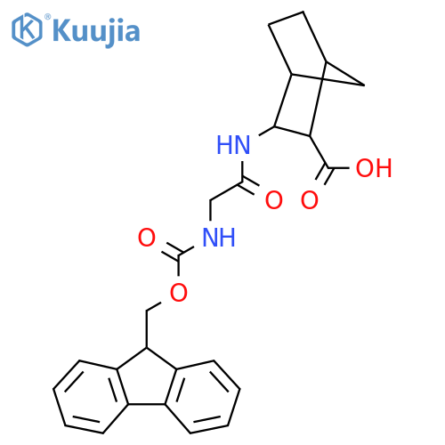 3-2-({(9H-fluoren-9-yl)methoxycarbonyl}amino)acetamidobicyclo2.2.1heptane-2-carboxylic acid structure
