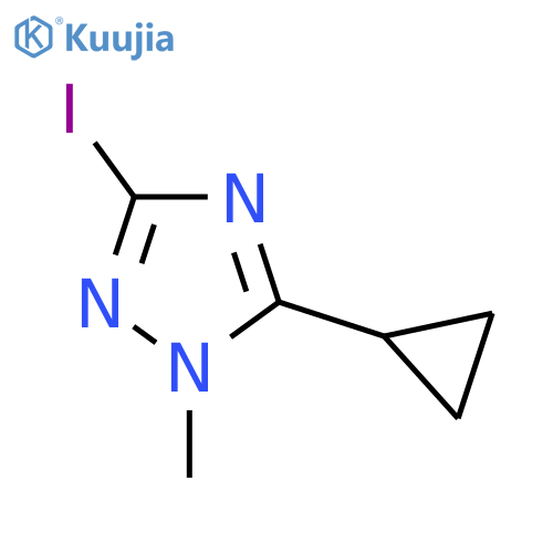 5-cyclopropyl-3-iodo-1-methyl-1H-1,2,4-triazole structure