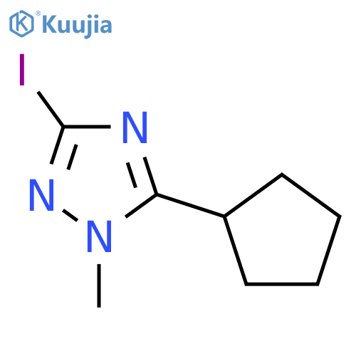5-cyclopentyl-3-iodo-1-methyl-1H-1,2,4-triazole structure
