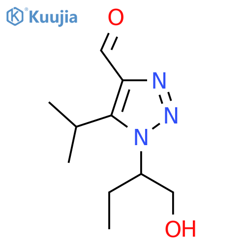 1-(1-hydroxybutan-2-yl)-5-(propan-2-yl)-1H-1,2,3-triazole-4-carbaldehyde structure