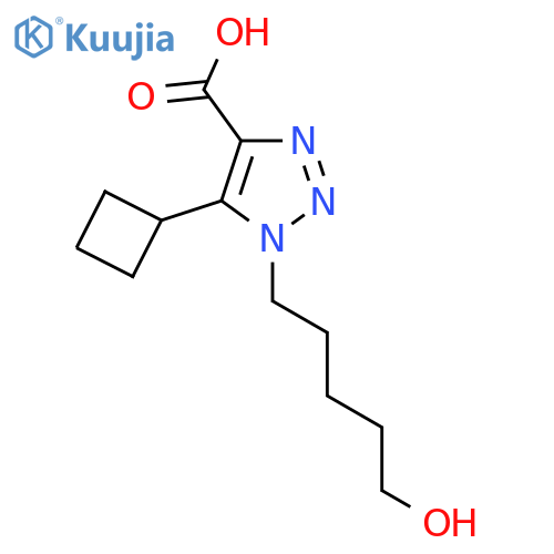 5-cyclobutyl-1-(5-hydroxypentyl)-1H-1,2,3-triazole-4-carboxylic acid structure