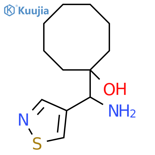 1-amino(1,2-thiazol-4-yl)methylcyclooctan-1-ol structure