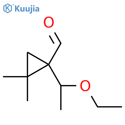 1-(1-ethoxyethyl)-2,2-dimethylcyclopropane-1-carbaldehyde structure