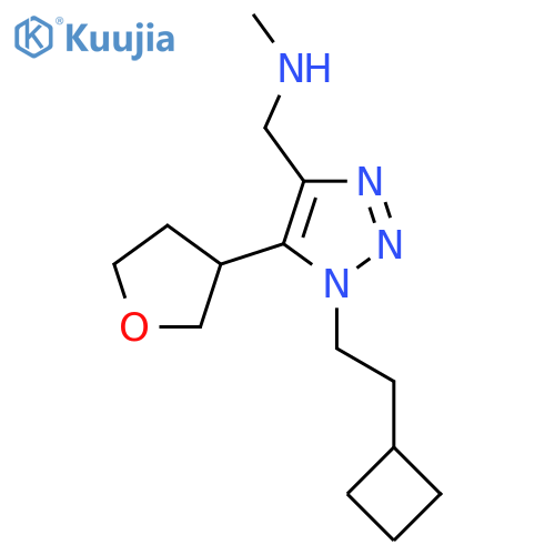 {1-(2-cyclobutylethyl)-5-(oxolan-3-yl)-1H-1,2,3-triazol-4-ylmethyl}(methyl)amine structure
