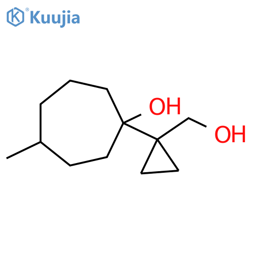 1-1-(hydroxymethyl)cyclopropyl-4-methylcycloheptan-1-ol structure